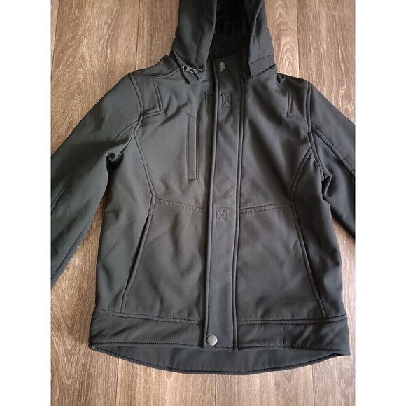 Urban Republic Hooded Jacket Size Medium 10/12 Kids Black Softshell Fully Lined - Picture 9 of 14